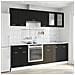 Unità Cucina Lyon 8 pcs Rovere Nero Legno multistrato - Foto miniatura 2