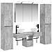 Set di mobili per il bagno 6 pcs Grigio Cemento - Foto miniatura 1