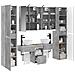 Set di mobili per il bagno 6 pcs Grigio Cemento - Foto miniatura 3