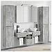 Set di mobili per il bagno 6 pcs Grigio Cemento - Foto miniatura 4