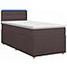 Letto box spring con materasso Marrone Scuro 90 x 200 cm - Foto miniatura 1