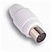 Presa Tv Coassiale Diritta Connettore Femmina Bianco conf. 10 pz - Foto miniatura 1