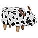 Pouf In Tessuto Bianco / nero Cow - Foto miniatura 19