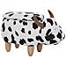 Pouf In Tessuto Bianco / nero Cow - Foto miniatura 21
