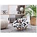 Pouf In Tessuto Bianco / nero Cow - Foto miniatura 22