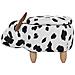 Pouf In Tessuto Bianco / nero Cow - Foto miniatura 26