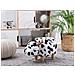 Pouf In Tessuto Bianco / nero Cow - Foto miniatura 17
