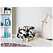 Pouf In Tessuto Bianco / nero Cow - Foto miniatura 2