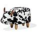 Pouf In Tessuto Bianco / nero Cow - Foto miniatura 4