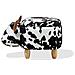 Pouf In Tessuto Bianco / nero Cow - Foto miniatura 5