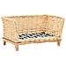 Cesta Per Cani Con Cuscino 50x33x35 Cm Salice Naturale - Foto miniatura 1