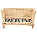 Cesta Per Cani Con Cuscino 50x33x35 Cm Salice Naturale - Foto miniatura 2