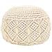 Pouf Lavorato A Mano 45x30 Cm In Juta - Foto miniatura 1