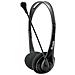 Chat Headset Auricolare Cablato A Padiglione Musica e Chiamate Nero - Foto miniatura 1