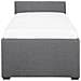Letto Singolo Con Letto Estraibile In Tessuto Grigio Scuro 80x200 Cm Marmande - Foto miniatura 10