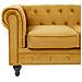 Divano A 3 Posti In Velluto Giallo Chesterfield - Foto miniatura 9