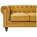 Divano A 3 Posti In Velluto Giallo Chesterfield - Foto miniatura 8