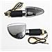 Coppia Indicatori 2,8x8.7cm Frecce Moto Universali Sport Naked Scooter Cromo - Foto miniatura 1