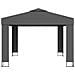 Gazebo con Tetto Doppio e Stringa di Luci LED 3x3 m Antracite - Foto miniatura 3