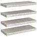 Scaffali A Parete 4 Pz Grigio Cemento 60x23,5x3,8 Cm In Mdf - Foto miniatura 2