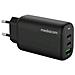 Pd Fast Charger 65w 1 Usb + 2 Type-c Black - Foto miniatura 1