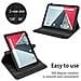 Custodia Per Tablet Compatibile Con Trekstor Surftab Y10 (10.1 Zoll) In Nero - Coperchio Protettivo A 360 Gradi Fatto Di Finta Pelle Con Funzione Di Stand E Banda Elastica - Foto miniatura 2