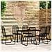 Set Mobili Da Pranzo Per Giardino 7 Pz Nero - Foto miniatura 1