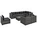 Set Divani Da Giardino 9 Pz Con Cuscini In Polyrattan Grigio - Foto miniatura 1