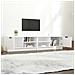 Mobili Porta Tv 2 Pz Bianchi 80x35x36,5 Cm In Legno Multistrato - Foto miniatura 2