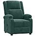 Poltrona Reclinabile Verde Scuro In Velluto - Foto miniatura 1