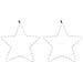 Figure Natalizie Stelle Con 48 Led 2pz Bianco Caldo 56 Cm - Foto miniatura 3