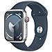 Watch Series 9 GPS + Cellular Cassa 45mm in Alluminio Argento con Cinturino Sport Blu Tempesta - S /M - Foto miniatura 2