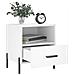 Comodini 2 Pz Bianchi 40x35x47,5 Cm In Legno Multistrato - Foto miniatura 3