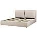 Letto Matrimoniale Contenitore Tessuto Beige Chiaro 180 X 200 Cm Bajonna - Foto miniatura 2