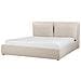 Letto Matrimoniale Contenitore Tessuto Beige Chiaro 180 X 200 Cm Bajonna - Foto miniatura 5
