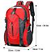 Red Zaino Da Escursionismo 40l Impermeabile Leggero Escursionismo Trekking Daypack Zaino Da Viaggio Per Uomo Donna - Foto miniatura 4