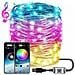 Luci Di Natale 100 Led 10mt Decorazioni Natalizie Telecomando App Bluetooth - Foto miniatura 1