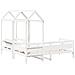 Set Dormeuse e Panca con Tetto Bianco 80x200cm Massello Pino - Foto miniatura 2