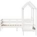 Set Dormeuse e Panca con Tetto Bianco 80x200cm Massello Pino - Foto miniatura 3