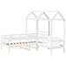 Set Dormeuse e Panca con Tetto Bianco 80x200cm Massello Pino - Foto miniatura 4