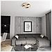 Lampada Da Soffitto Pixo In Acciaio Nero E Legno Naturale - Foto miniatura 10