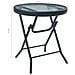 Tavolino Da Bistrot Nero 40x46 Cm In Acciaio E Vetro - Foto miniatura 6