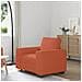 Divano Sedia Rosso Arancione 60 cm Tessuto di Velluto a Coste - Foto miniatura 2