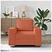 Divano Sedia Rosso Arancione 60 cm Tessuto di Velluto a Coste - Foto miniatura 3