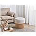 Pouf Contenitore Richey Bouclé Bianco Sporco - Foto miniatura 1