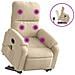 Poltrona Alzapersona Reclinante Massaggiante Crema Microfibra - Foto miniatura 1