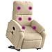 Poltrona Alzapersona Reclinante Massaggiante Crema Microfibra - Foto miniatura 3