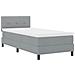 Letto con Rete a Molle e Materasso Grigio Chiaro 90x190 cm Tessuto - Foto miniatura 3