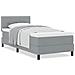 Letto con Rete a Molle e Materasso Grigio Chiaro 90x190 cm Tessuto - Foto miniatura 4