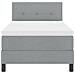 Letto con Rete a Molle e Materasso Grigio Chiaro 90x190 cm Tessuto - Foto miniatura 8